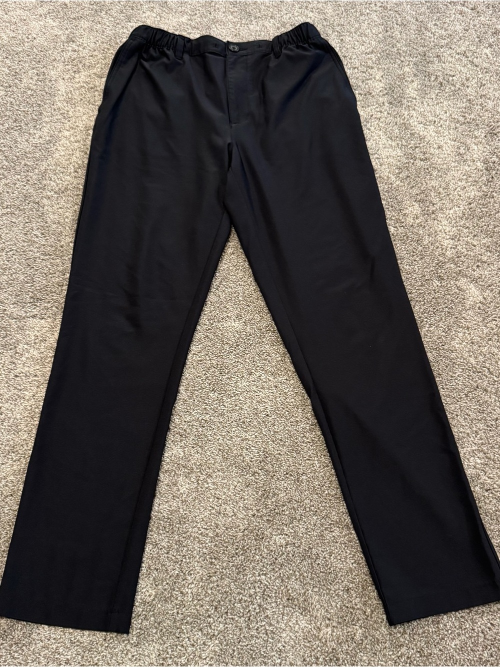 chubbies Men's Black Elastic-Waist Dress Pants